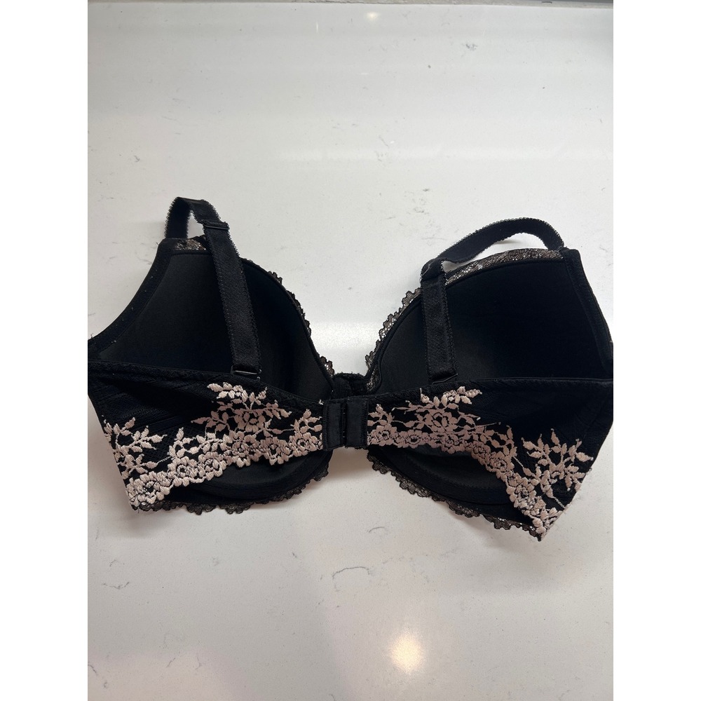 Wacoal Black Lace Trim Full Figure Bra 36DDD Support Comfort - Picture 4 of 10